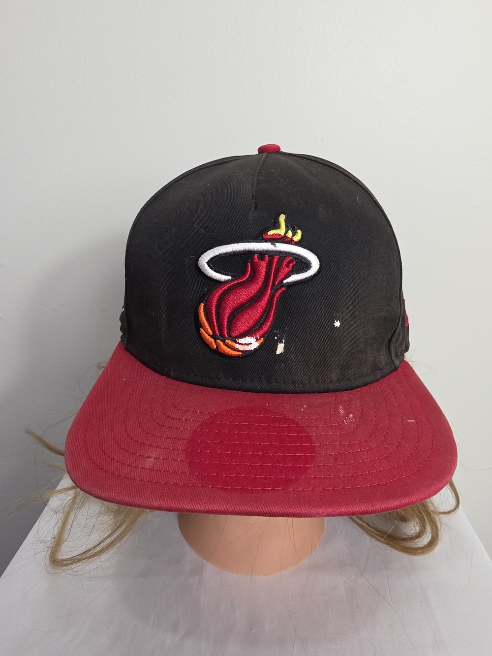 Miami Heat Black & Red Snapback Hat